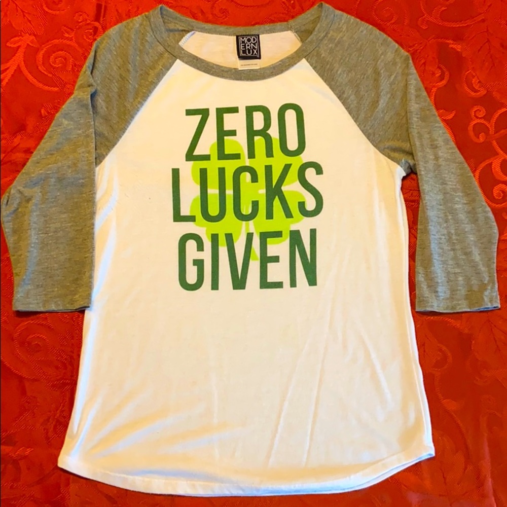 Zero Lucks Given Raglan Tee
